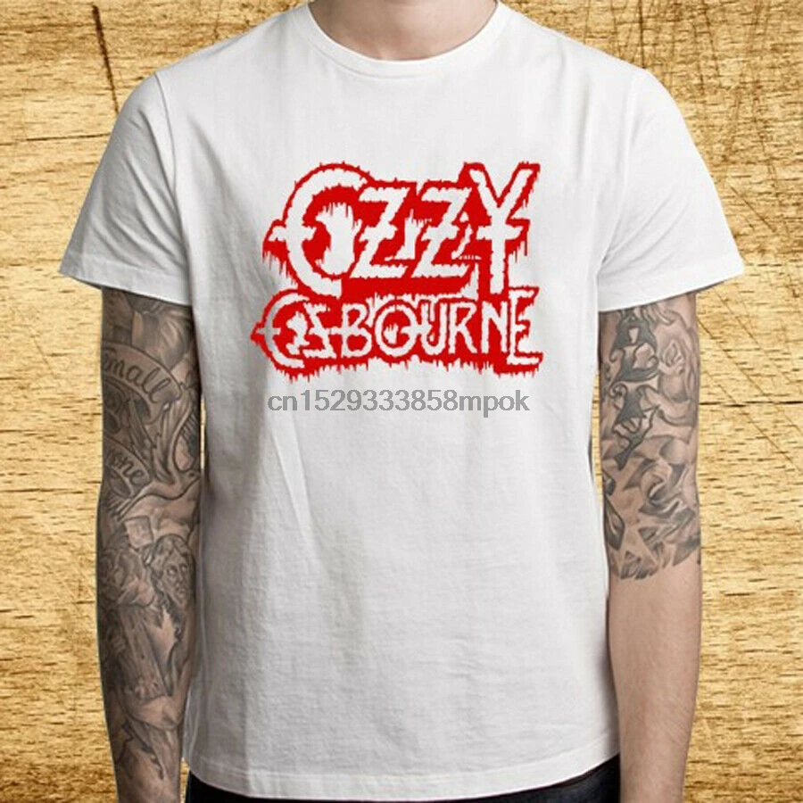 Мужская белая футболка с логотипом английской певицы Ozzy Осборна размер S M L XL 2XL 3XL