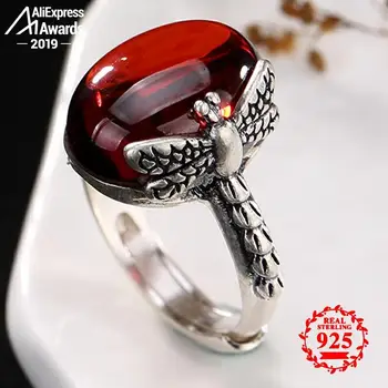 S925 Fine Antique shop Ruby Rings Women OVal Dragonfly Handmade Vintage Natural Carnelian Retro Ruby red jasper Agate
S925 Fine Antique shop Ruby Rings Women OVal Dragonfly Handmade Vintage Natural Carnelian Retro Ruby red jasper Agate