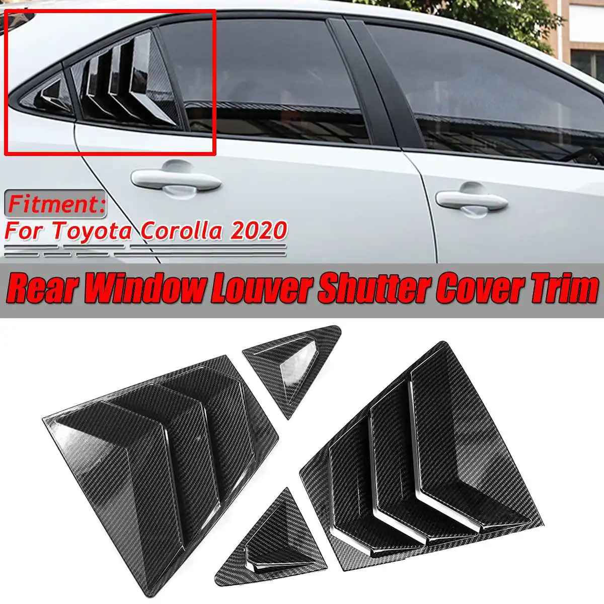 2020 A Pair 1/4 Car Side Rear Window Louver Shutter Cover Trim Side Vent Deflector Scoop Louvers Shield For Toyota Corolla 2020
2020 A Pair 1/4 Car Side Rear Window Louver Shutter Cover Trim Side Vent Deflector Scoop Louvers Shield For Toyota Corolla 2020