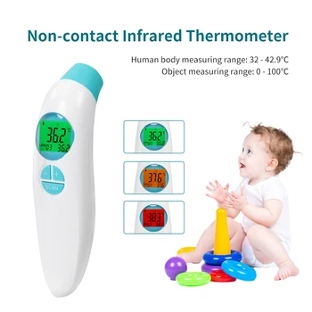 Handheld Non-Contact Infrared Thermometer For Body Forehead / Object LCD Digital Thermometer Children Thermometer Home Use CE
Handheld Non-Contact Infrared Thermometer For Body Forehead / Object LCD Digital Thermometer Children Thermometer Home Use CE