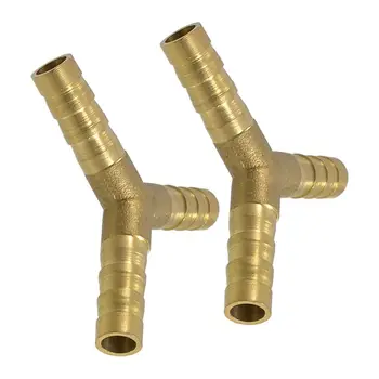 New 2 x Brass Y Style 3 Ways Hose Barb Connectors Adapters for 8mm Tubing
New 2 x Brass Y Style 3 Ways Hose Barb Connectors Adapters for 8mm Tubing