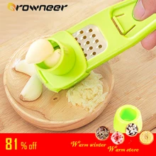 Aço inoxidável pp alho prensas gengibre cortador de doces cor ferramenta de moagem de plástico microplaina plaina cozinha ralador moedor(China)