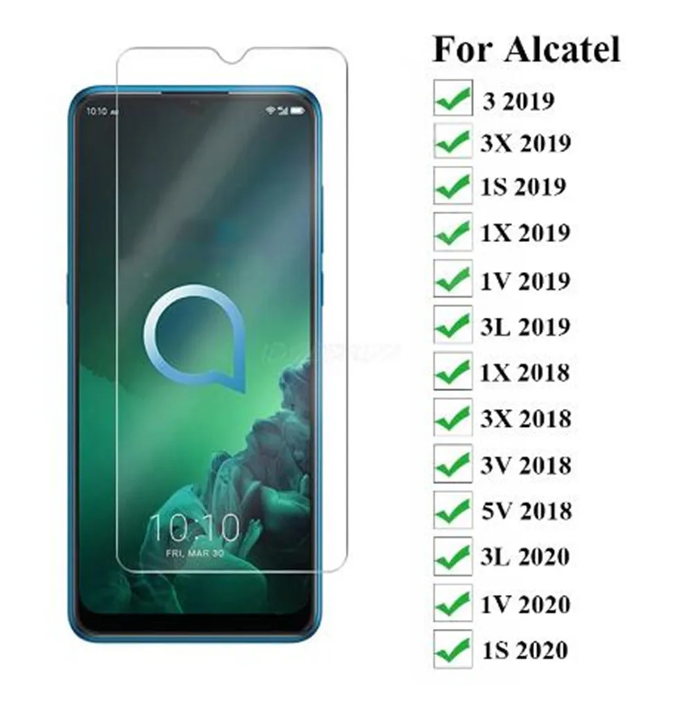 Закаленное стекло для Alcatel 3 3x1S 1X 1V 3L 1A 1B 2019 2020 защита экрана закаленное 3X 3V 5V 2018 |