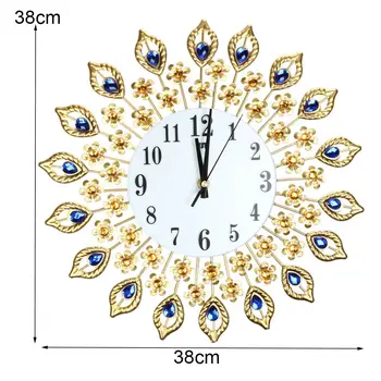Fun Fervent Gold Luxury Peacock Clock Wall Clock Silent Modern Design Wall Clocks Living Room Relogio De Parede Home Decor
Fun Fervent Gold Luxury Peacock Clock Wall Clock Silent Modern Design Wall Clocks Living Room Relogio De Parede Home Decor