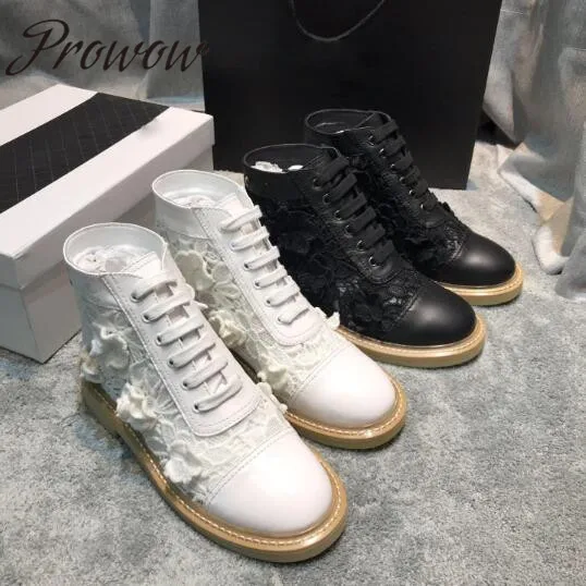 Prowow New Genuine Leather Breathable Mesh Women Autumn Boots Round Toe Lace Up Floral Ankle Boots Shoes Women
Prowow New Genuine Leather Breathable Mesh Women Autumn Boots Round Toe Lace Up Floral Ankle Boots Shoes Women