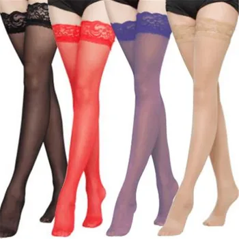 1Pair Fashion Women's Sexy Stocking Sheer Lace Top Stay Up Thigh High Hold-ups Anti-skid Stocking De Mujer Female Pantyhose
1Pair Fashion Women's Sexy Stocking Sheer Lace Top Stay Up Thigh High Hold-ups Anti-skid Stocking De Mujer Female Pantyhose