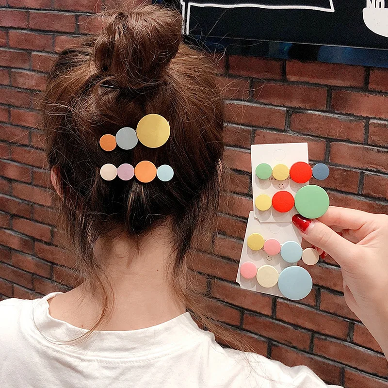 1PC New Colorful Round Hairpins For Women And Girls Sweet Hair Clips Hair Holder Headwear Headbands Barrettes Hair Accessories
1PC New Colorful Round Hairpins For Women And Girls Sweet Hair Clips Hair Holder Headwear Headbands Barrettes Hair Accessories