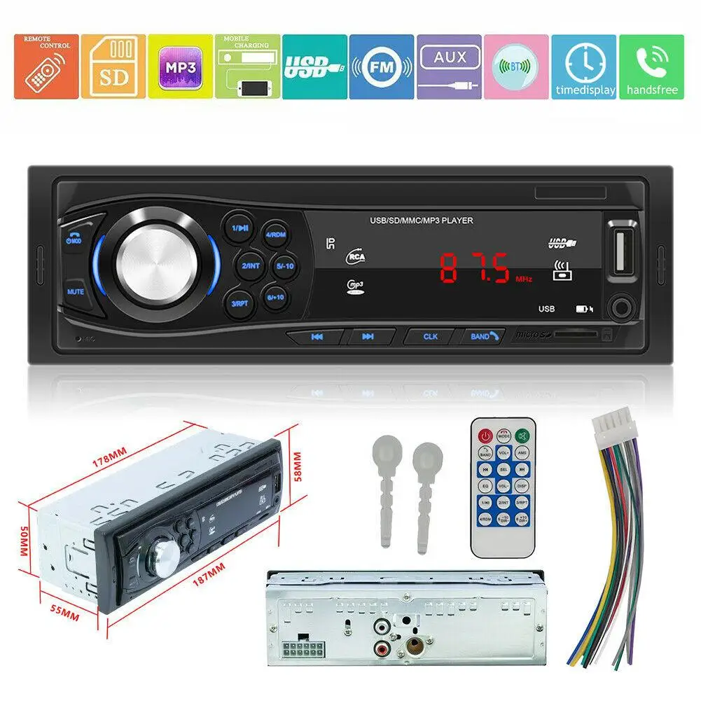 HiMISS 12V SWM-1028 1 DIN Car Stereo MP3 Player Radio AUX TF Card U Disk Head Unit Receiver
HiMISS 12V SWM-1028 1 DIN Car Stereo MP3 Player Radio AUX TF Card U Disk Head Unit Receiver