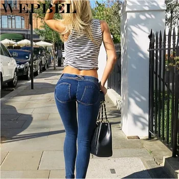 WEPBEL Women Casual Skinny Lift Butt Leggings Jeans Bodycon Low Waist Sexy Denim Pants Push Up Hip Pencil Lift Jeans
WEPBEL Women Casual Skinny Lift Butt Leggings Jeans Bodycon Low Waist Sexy Denim Pants Push Up Hip Pencil Lift Jeans