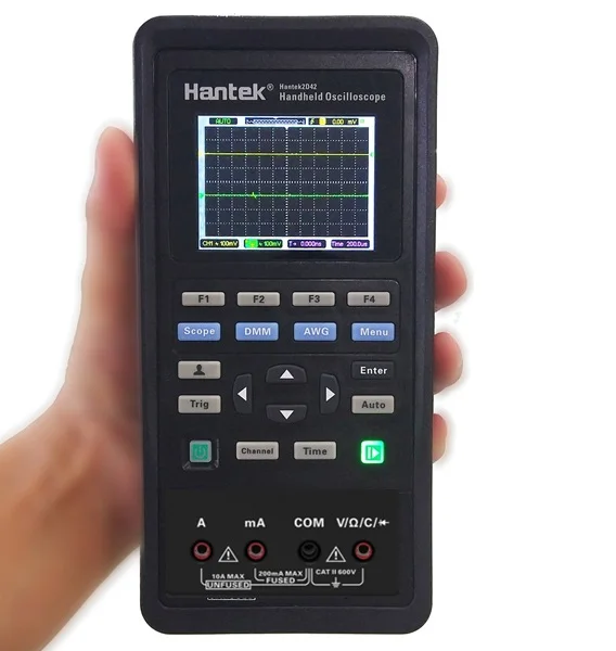 Hantek 3in1 Digital Oscilloscope+Waveform Generator+Multimeter Portable USB 2 Channels 40mhz 70mhz LCD Display Test Meter Tools |