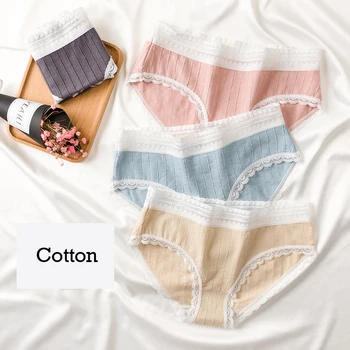 Cotton Women Panties New Stripe Cotton Women Underwear Breathable Cotton Antibacterial Comfortable Elastic Lace Women Briefs
Cotton Women Panties New Stripe Cotton Women Underwear Breathable Cotton Antibacterial Comfortable Elastic Lace Women Briefs