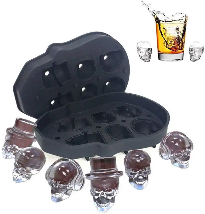 3D Skull Ice Mold,Easy to Fill 3d skull ice cube,BPA Free Silicone Skull Ice Cube Trays,6 Cavity,for sugar mold,Chocolate,etc.
3D Skull Ice Mold,Easy to Fill 3d skull ice cube,BPA Free Silicone Skull Ice Cube Trays,6 Cavity,for sugar mold,Chocolate,etc.