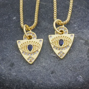 2020 New Arrival Shield Shape Necklace Gold Color Long Chain Copper CZ Evil Eye Pendant Charm Party Birthday Jewelry Gift
2020 New Arrival Shield Shape Necklace Gold Color Long Chain Copper CZ Evil Eye Pendant Charm Party Birthday Jewelry Gift