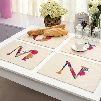 Flower Letter Pattern Cotton Linen Pad Dining Table Mats Coaster Bowl Cup Mat Pattern Kitchen Placemat 42*32cm Home Decor ZM0001
Flower Letter Pattern Cotton Linen Pad Dining Table Mats Coaster Bowl Cup Mat Pattern Kitchen Placemat 42*32cm Home Decor ZM0001