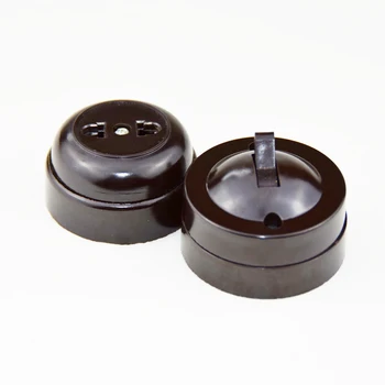 Set! 2 Switches +2 Sockets Retro EU Socket Toggle Switch Mounted Wall Power Outlet Strip Round Electrical Light Switch Brown
Set! 2 Switches +2 Sockets Retro EU Socket Toggle Switch Mounted Wall Power Outlet Strip Round Electrical Light Switch Brown