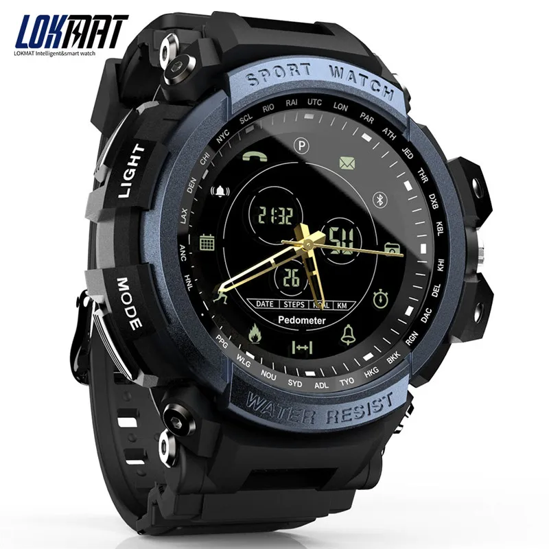 

Professional Sports Smartwatch Lokmat Mk28 Bluetooth 4.0 Call Message Reminder Wristwatch 5Atm Ip68 Waterproof Smart Watch