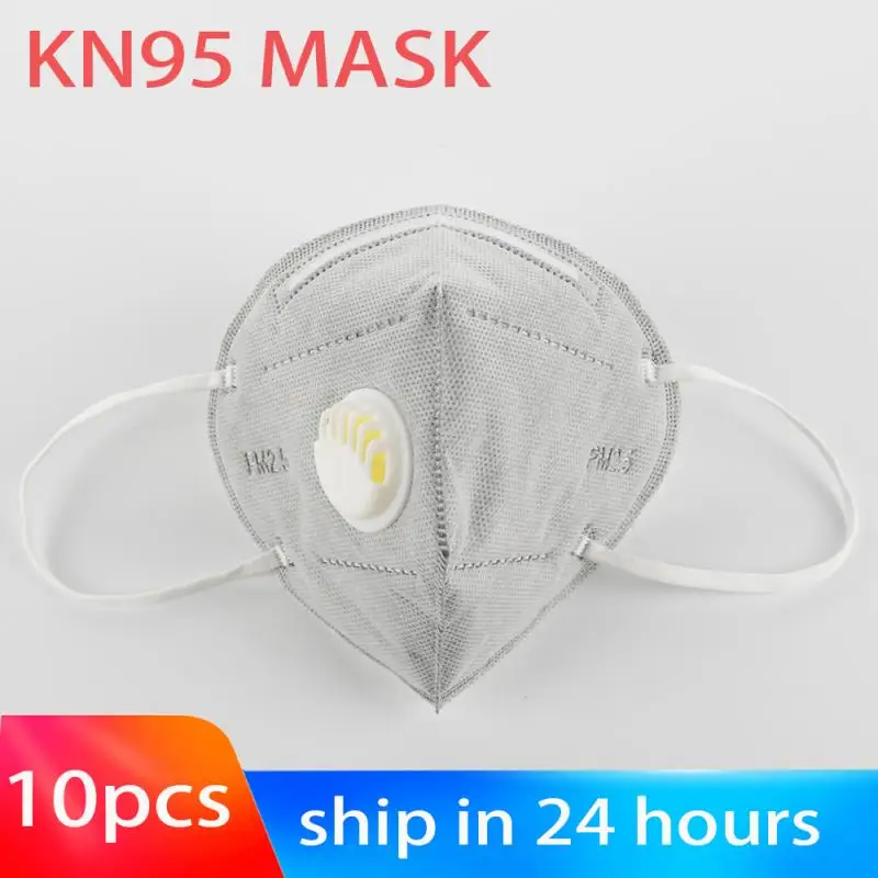 10pcs KN95 Mask Dustproof With Breathing Valve Face Masks 95% Filtration Kn95 Mouth Masks 6-Layer Protective Respirator
10pcs KN95 Mask Dustproof With Breathing Valve Face Masks 95% Filtration Kn95 Mouth Masks 6-Layer Protective Respirator