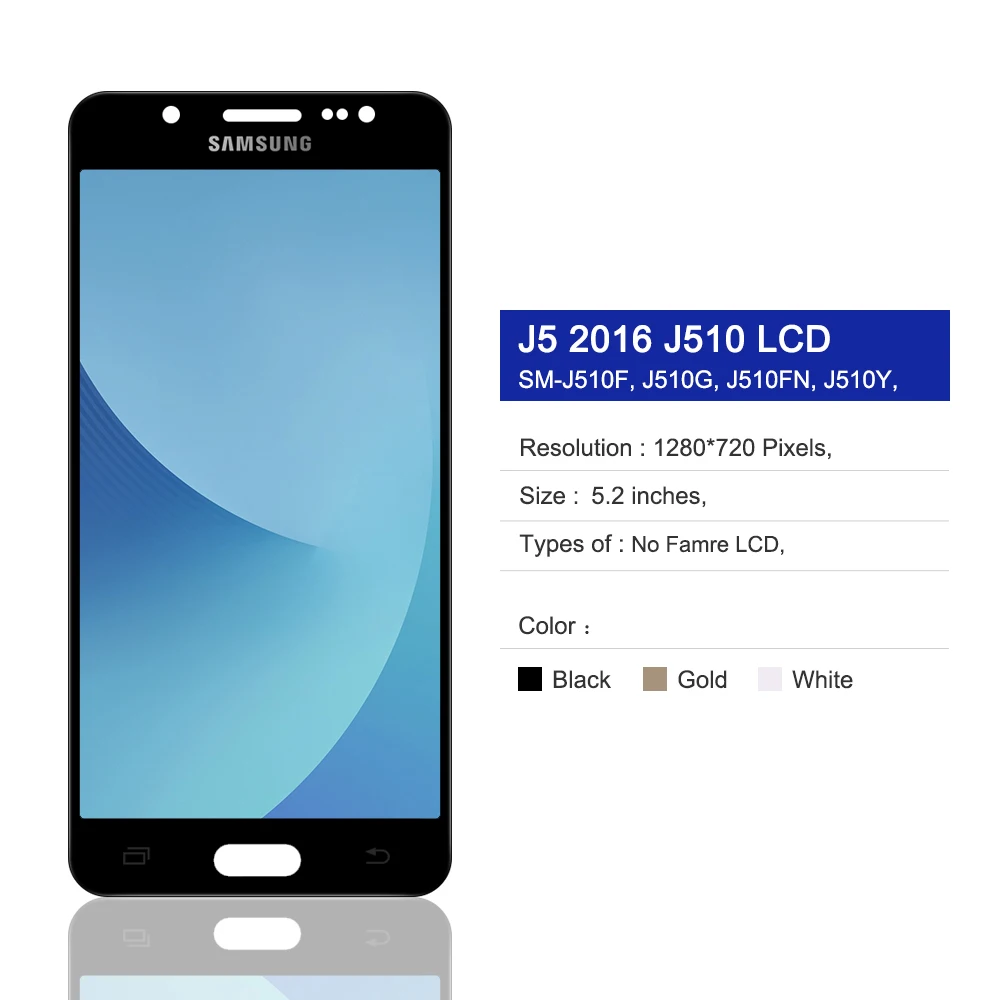 ЖК дисплей для Samsung Galaxy J5 2016 J510 SM J510F J510FN J510M панель + дигитайзер сенсорного экрана в