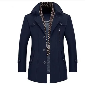 Men Coat Wool Overcoat Turn Collar Warm Jackets Woolen Men Coats And Blends With Scarf Breathable Outwear 18423-5
Men Coat Wool Overcoat Turn Collar Warm Jackets Woolen Men Coats And Blends With Scarf Breathable Outwear 18423-5