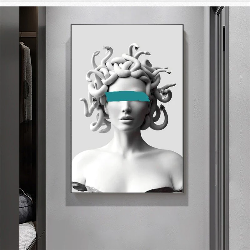 Graffiti Wall Art Vaporwave Sculpture of Medusa Canvas Painting Posters Abstract Cover Face on The Wall Art Home Decor Pictures
Graffiti Wall Art Vaporwave Sculpture of Medusa Canvas Painting Posters Abstract Cover Face on The Wall Art Home Decor Pictures