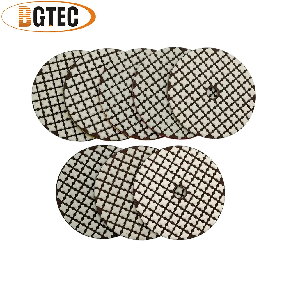 BGTEC 8 шт./компл. 100 мм # от 30 до # Алмазная Гибкая полимерная полировальная пластина, 4-дюймовый шлифовальный диск для гранитного мрамора
BGTEC 8 шт./компл. 100 мм # от 30 до # Алмазная Гибкая полимерная полировальная пластина, 4-дюймовый шлифовальный диск для гранитного мрамора