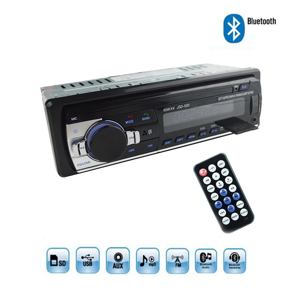 Factory Hotsale Bluetooth Autoradio Car Stereo Radio FM Aux Input Receiver SD USB JSD-520 12V In-dash 1 din Car MP3 Player
Factory Hotsale Bluetooth Autoradio Car Stereo Radio FM Aux Input Receiver SD USB JSD-520 12V In-dash 1 din Car MP3 Player