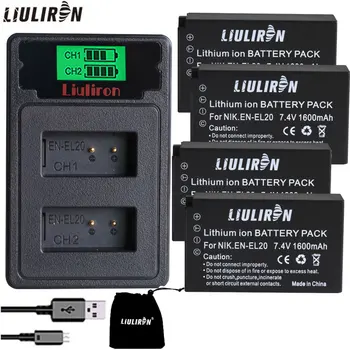 4Pcs EN-EL20 EN EL20 EN EL20a Battery+LCD USB Charger Type C Port for Nikon Coolpix P1000 Nikon1 J1, J2, J3 Nikon1 AW1
4Pcs EN-EL20 EN EL20 EN EL20a Battery+LCD USB Charger Type C Port for Nikon Coolpix P1000 Nikon1 J1, J2, J3 Nikon1 AW1