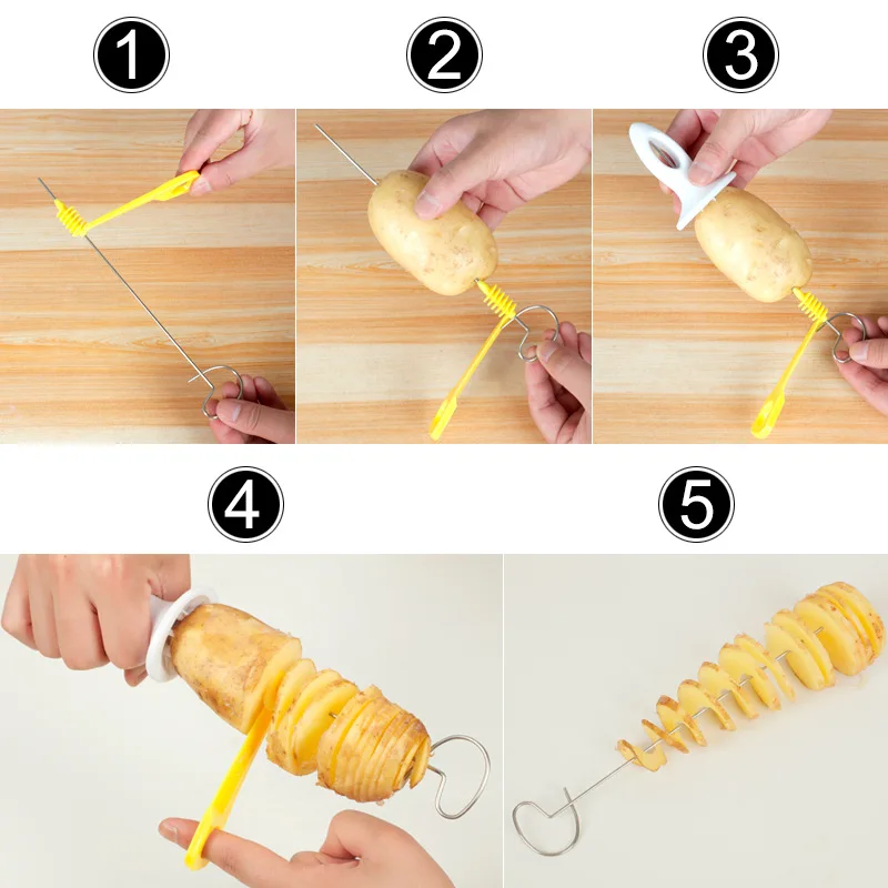 Spiral Potato Slsicer Kitchen Gadget Vegetable Cutter For Cabbage Multifunctional Hand-Cranked Vegetable Cutter Frying Fruits
Spiral Potato Slsicer Kitchen Gadget Vegetable Cutter For Cabbage Multifunctional Hand-Cranked Vegetable Cutter Frying Fruits