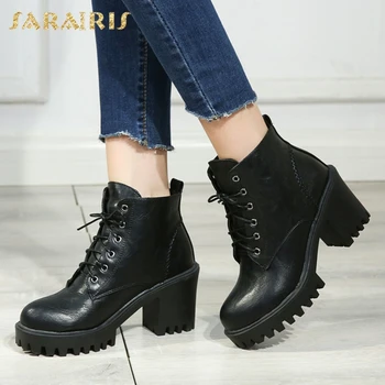 SARAIRIS 2020 Big Size 43 Comfortable High Heels Autumn Winter Platform Lace Up Shoes Woman Motorcycles Boots Female
SARAIRIS 2020 Big Size 43 Comfortable High Heels Autumn Winter Platform Lace Up Shoes Woman Motorcycles Boots Female