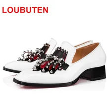 LOUBUTEN White Genuine Leather Spikes Tassels Loafers Red Bottom Shoes For Men High Quallity Slip On Men's Dress Shoes
LOUBUTEN White Genuine Leather Spikes Tassels Loafers Red Bottom Shoes For Men High Quallity Slip On Men's Dress Shoes