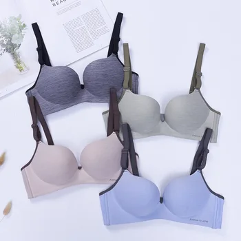 

Manufacturers Direct Selling fan mei Special Offer Seemless Half Circumference No Steel Ring Women's Paper Bra Push up Underwear