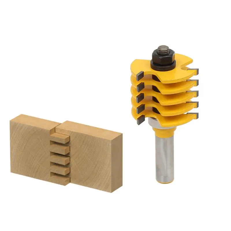 Adjustable Finger Joint Router Bit 1/2 Inch Shank Cutter Tool with 4 Individual Finger Cutters CORC
Adjustable Finger Joint Router Bit 1/2 Inch Shank Cutter Tool with 4 Individual Finger Cutters CORC