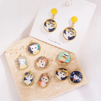 Retro 40pcs/lot cats pattern print wood core geometry rounds/rectangle shape alloy floating locket charms diy jewelry accessory
Retro 40pcs/lot cats pattern print wood core geometry rounds/rectangle shape alloy floating locket charms diy jewelry accessory