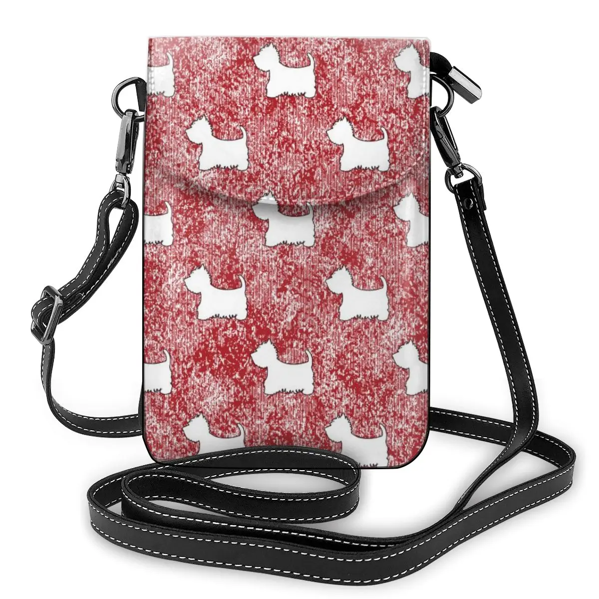 

NOISYDESIGNS 2021 Spring Summer Mini Cross-body Mobile Phone Shoulder Bag PU Leather Female Westie Bag Shoulder Flap Purses