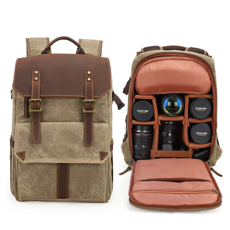 MAHEU New camera SLR backpack waterproof large capacity wax-dyed rucksack outdoor travel camera canvas bag big man backpack
MAHEU New camera SLR backpack waterproof large capacity wax-dyed rucksack outdoor travel camera canvas bag big man backpack