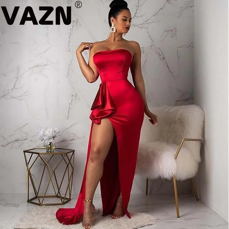 Женское вечернее платье VAZN с эластичной резинкой на талии без рукавов для