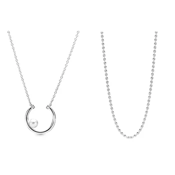 2 Style 925 Sterling Silver Offset Freshwater Cultured Pearl Circle Necklace Crystal Necklace For Women Party Jewelry
2 Style 925 Sterling Silver Offset Freshwater Cultured Pearl Circle Necklace Crystal Necklace For Women Party Jewelry