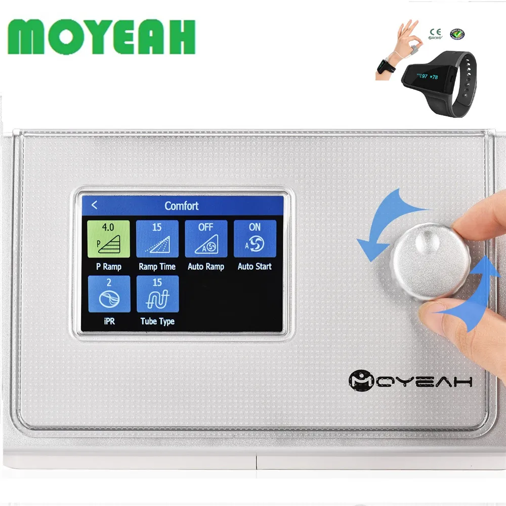 MOYEAH Sleep Apnea BiPAP Medical Machine Auto Bi level CPAP Equipment For Patient's OSA with Sleep Aid Watch Wifi Internet
MOYEAH Sleep Apnea BiPAP Medical Machine Auto Bi level CPAP Equipment For Patient's OSA with Sleep Aid Watch Wifi Internet