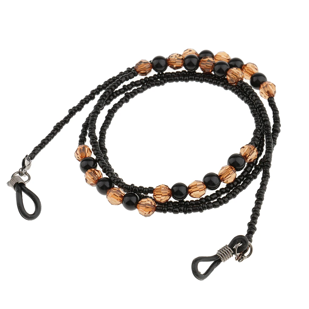 Fashion Black Beads Long Glasses Chain Eyeglasses Lanyard Cord Neck Spectacles Holder Anti-slip Reading Glasses Strap Rope Fashion Black Beads Long Glasses Chain Eyeglasses Lanyard Cord Neck Spectacles Holder Anti-slip Reading Glasses Strap Rope