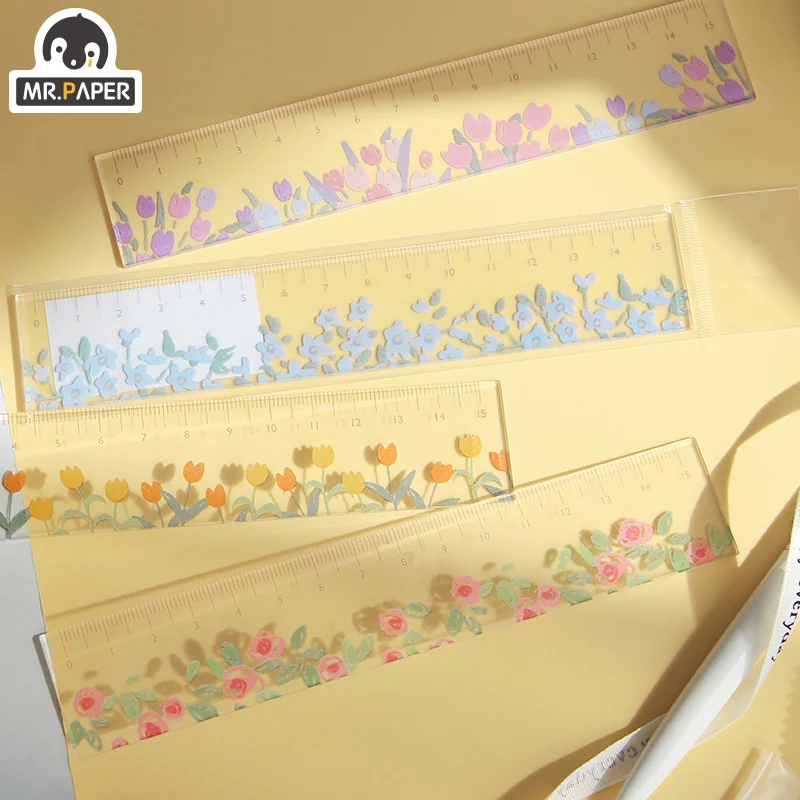 Mr.paper 4 Designs Various Flowers Memo Pads Ruler Multifunction DIY Drawing Rulers Double-duty School Office Supplies Stationer
Mr.paper 4 Designs Various Flowers Memo Pads Ruler Multifunction DIY Drawing Rulers Double-duty School Office Supplies Stationer