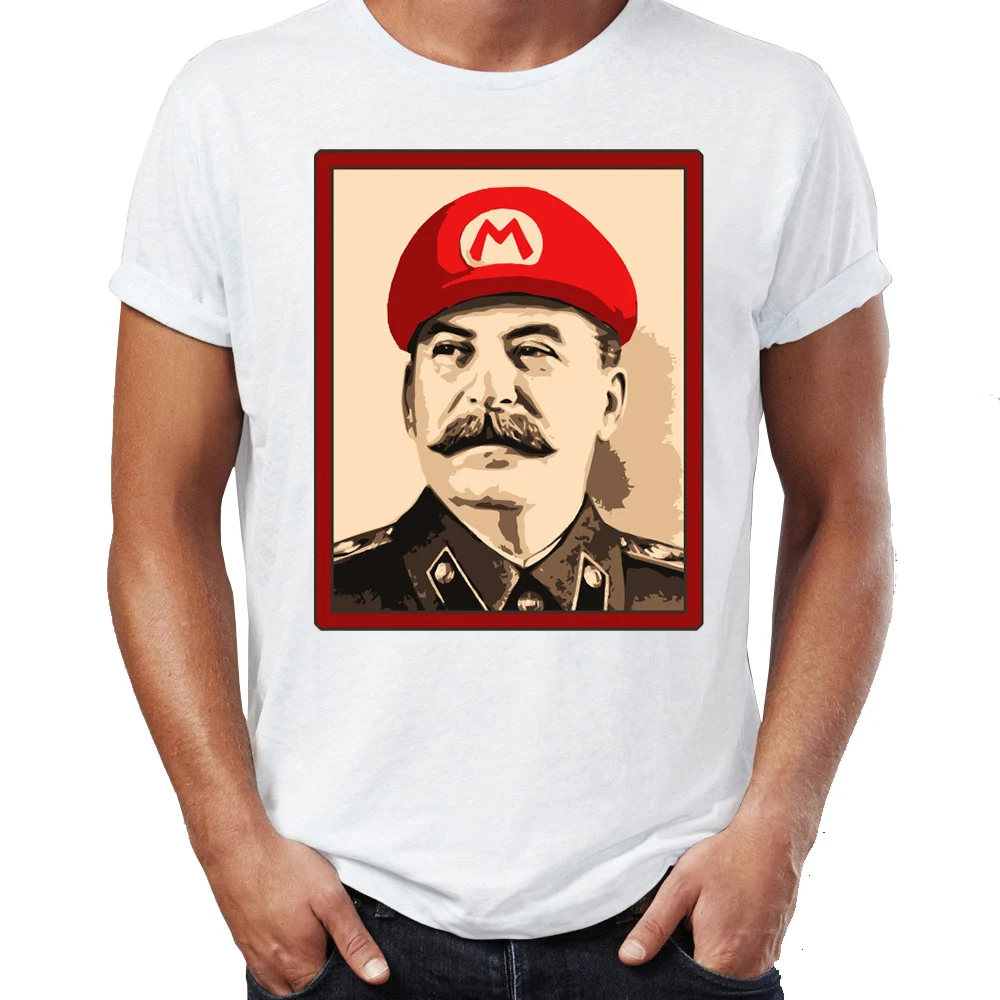 Hip Hop Men T-shirts Stalin Is Mario Funny Awesome Artwork Drawing Printed Street Guys Tops & Tees Swag 100% Cotton Camiseta
Hip Hop Men T-shirts Stalin Is Mario Funny Awesome Artwork Drawing Printed Street Guys Tops & Tees Swag 100% Cotton Camiseta