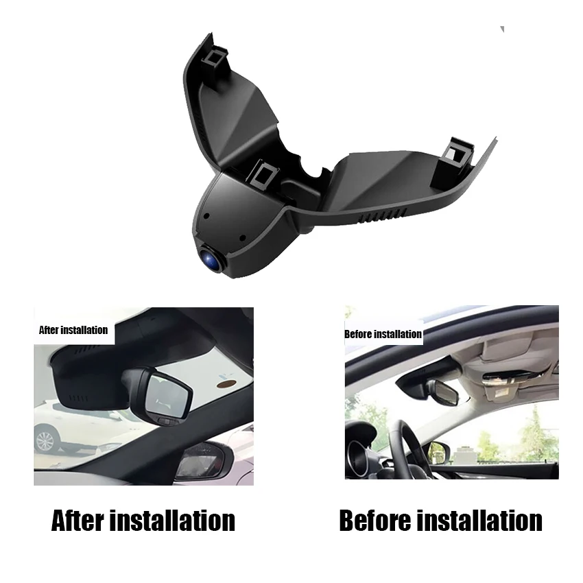 Car Driving Video Recorder Small Wireless Wifi DVR Dash Camera for Maserati Levante 2017~2019 Night Vision APP Control HD