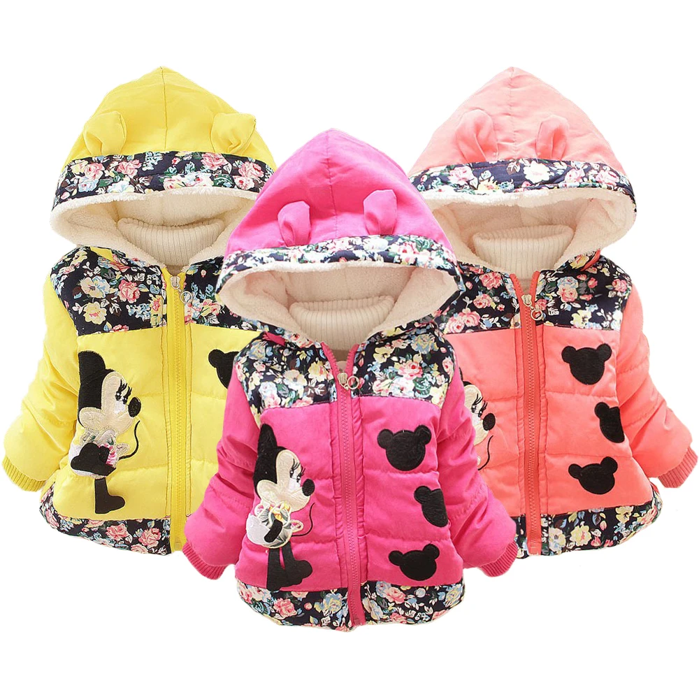 Warm Minnie Outerwear Winter Cotton Flower Hooded Jacket For Baby Girls Lovely Kids Coat Christmas Present Children Clothing 
Warm Minnie Outerwear Winter Cotton Flower Hooded Jacket For Baby Girls Lovely Kids Coat Christmas Present Children Clothing