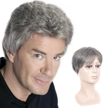 YOUR BEAUTY HAIR Short Silver Grey Wig Mens Synthetic Hair Old People Wigs Straight for the aged White Color 
YOUR BEAUTY HAIR Short Silver Grey Wig Mens Synthetic Hair Old People Wigs Straight for the aged White Color