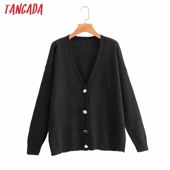 Tangada 2020 Autumn Winter Women Pearl Buttons Knitted Cardigan Sweater Jumper Vintage Oversized Button-up Female Outerwear 2F18
Tangada 2020 Autumn Winter Women Pearl Buttons Knitted Cardigan Sweater Jumper Vintage Oversized Button-up Female Outerwear 2F18