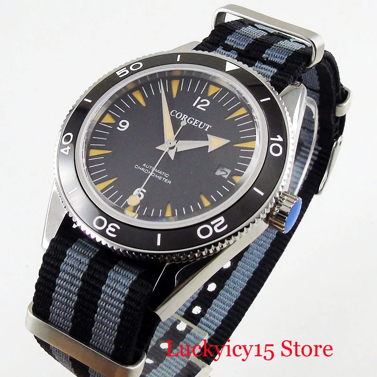 Роскошные Японские автоматические мужские часы corgтело NH35A, 41 мм, с черным циферблатом, с функцией даты, с круглым ремешком, с нейлоновым ремешком, с сапфировым стеклом
Роскошные Японские автоматические мужские часы corgтело NH35A, 41 мм, с черным циферблатом, с функцией даты, с круглым ремешком, с нейлоновым ремешком, с сапфировым стеклом