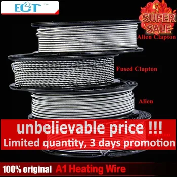 15 feet/roll A1 Heating Wire for RDA RBA Rebuildable Atomizer Tank Coil Alien Fused Clapton Heating Wire DIY Vaporizer
15 feet/roll A1 Heating Wire for RDA RBA Rebuildable Atomizer Tank Coil Alien Fused Clapton Heating Wire DIY Vaporizer