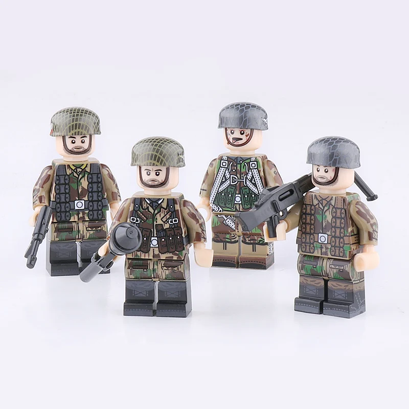 WW2 Military Army Soldier Figures Building Blocks Germany Airborne Division Paratroopers Army Soldier helmet Weapon Bricks Toys
WW2 Military Army Soldier Figures Building Blocks Germany Airborne Division Paratroopers Army Soldier helmet Weapon Bricks Toys