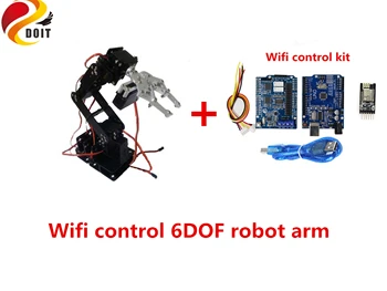 SZDOIT Wifi Control 6-Axis Robot Arm With Gripper Kit 6pcs High Torque Servo 6DOF RC Robotic Educational DIY For Arduino
SZDOIT Wifi Control 6-Axis Robot Arm With Gripper Kit 6pcs High Torque Servo 6DOF RC Robotic Educational DIY For Arduino