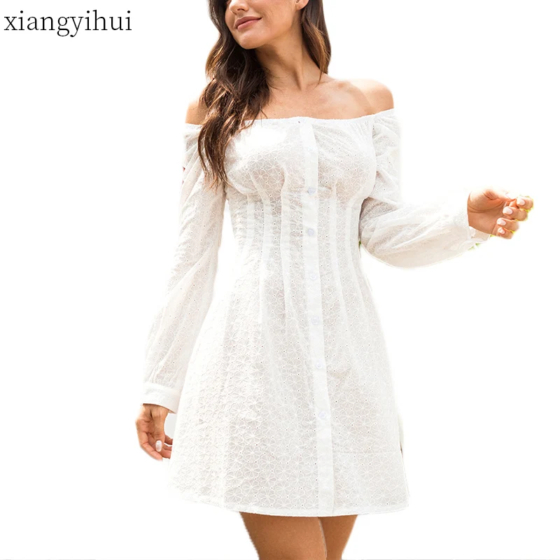 New Summer Off Shoulder Printed Casual Dress Women Long Sleeve White Short Mini Dress Vestidos Elegant Sexy Dress Clothes 2019
New Summer Off Shoulder Printed Casual Dress Women Long Sleeve White Short Mini Dress Vestidos Elegant Sexy Dress Clothes 2019